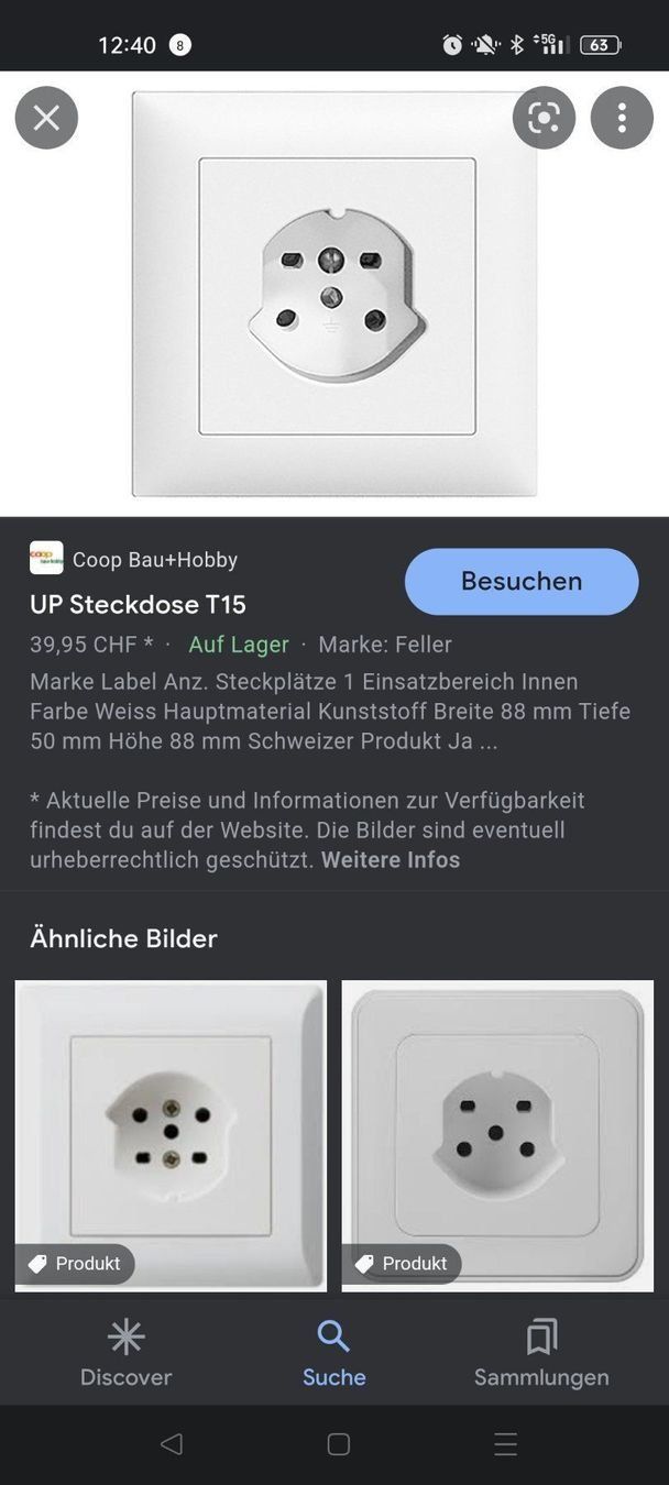 Feller Spine: UP T15 Feller Steckdose – Nuovo e nell'imballaggio originale da Hombrechtikon venduto da SPS-Liquidationen 1