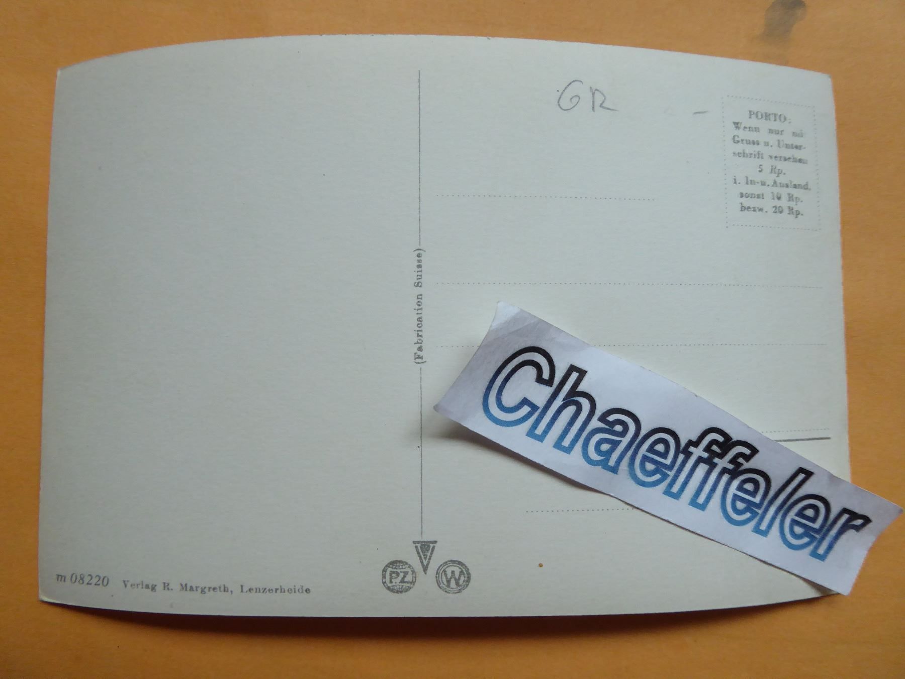 Cartoline postali: Sporz mit Oberhalbsteinerberge – Nuovo (secondo la descrizione) da Zürich venduto da Chaeffeler 1