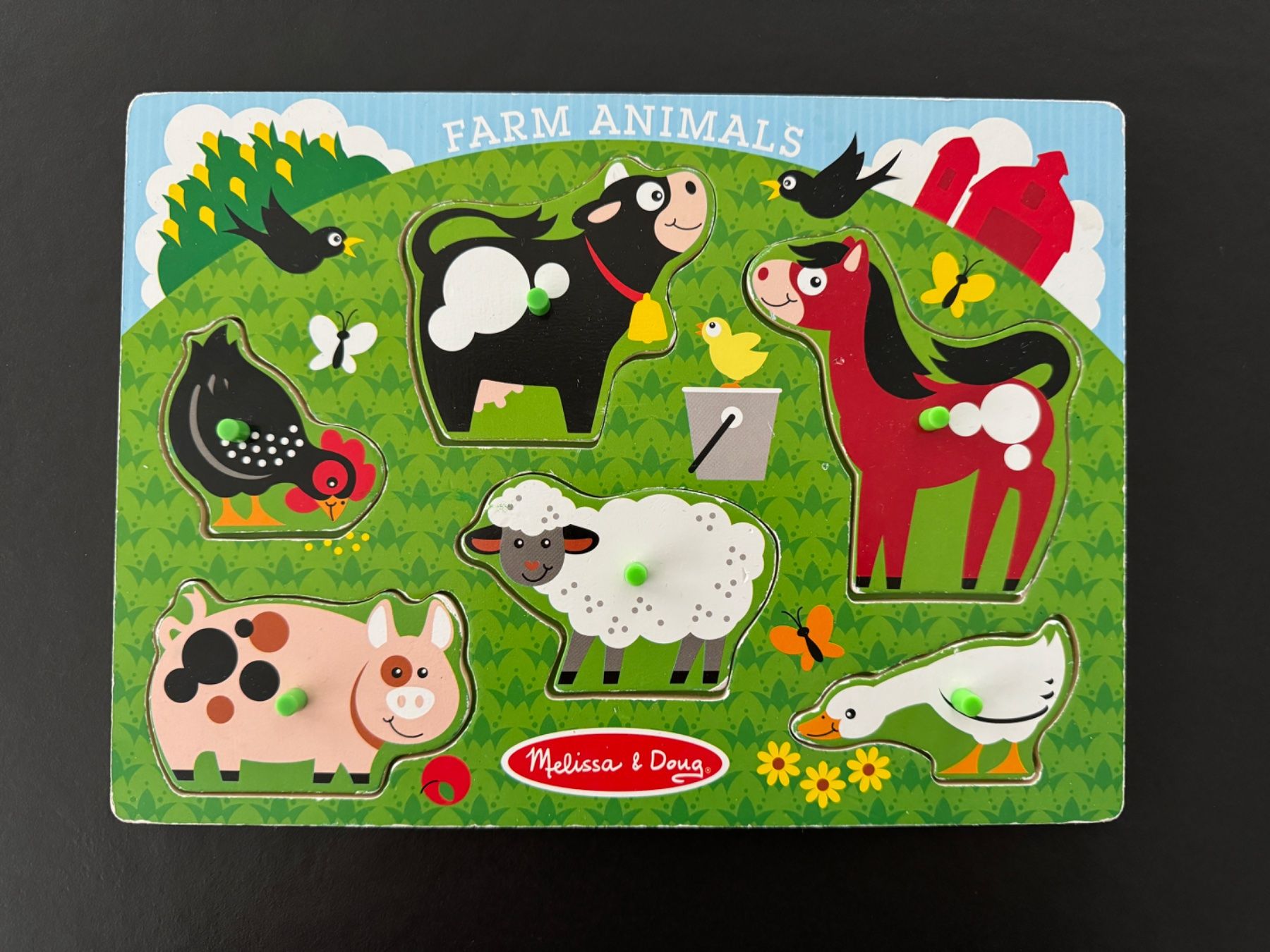 Puzzle: Holzpuzzle / Steckpuzzle Bauernhof Tiere – Usato da Zollikon venduto da Krenapf