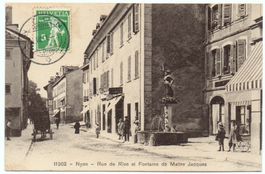 NYON Rue de Rive et Fontaine de Maître Jacques