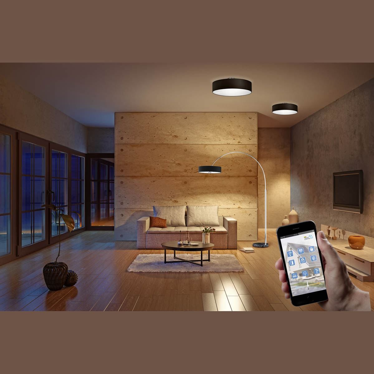 Lampadari & plafoniere: Deckenleuchte, Rund, Schwarz, 50 cm Ø – Nuovo (secondo la descrizione) da Kreuzlingen venduto da Smart-Light 1