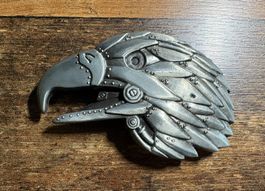 Coole Gürtelschnalle Adler Kopf - Top Zustand - Metall