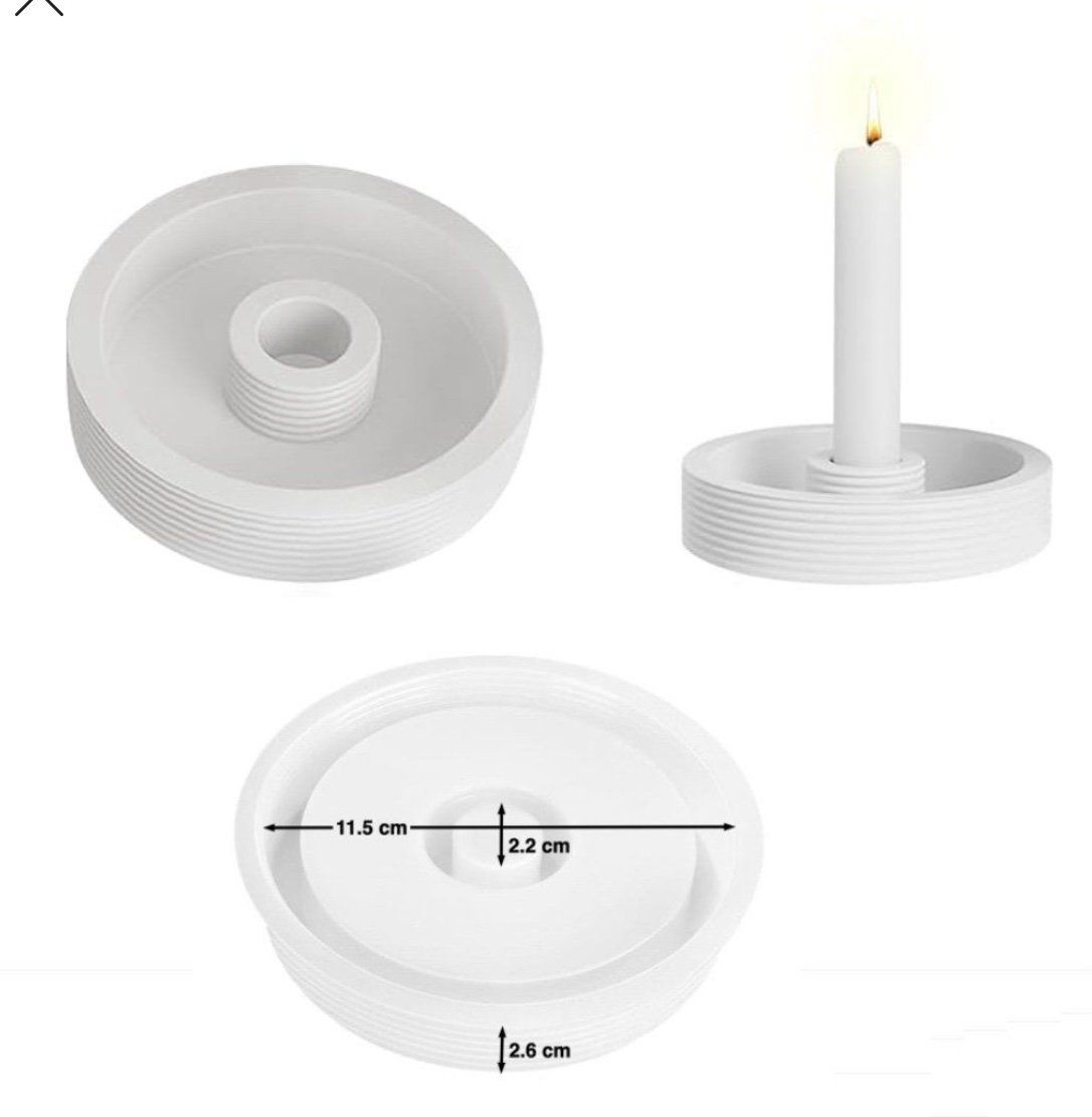 Backformen: Giessform Silikonform Kerzenhalter Teller gerillt 11.5 cm – Neu und originalverpackt aus Kaltbrunn von schere-stein-papier