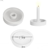 Giessform Silikonform Kerzenhalter Teller gerillt 11.5 cm