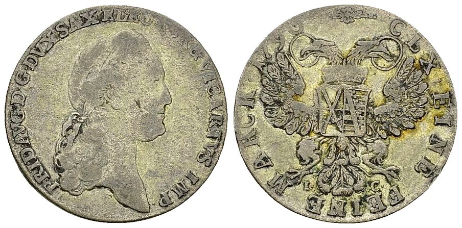 Alle Münzen: Sachsen - 2 Groschen 1790 – Gebraucht aus Meilen von coins4sale