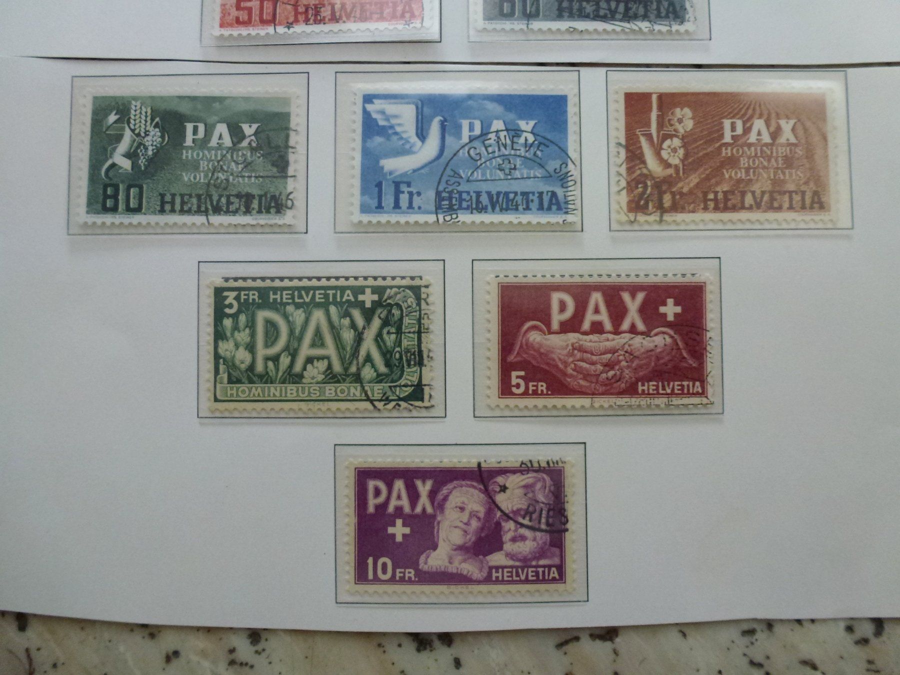 Alle Briefmarken: ++ PAX Satz 1945 gestempelt – Gebraucht aus Walkringen von Casablanca777 2