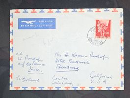 CL23 Enveloppe + Timbre Suisse 19xx to USA