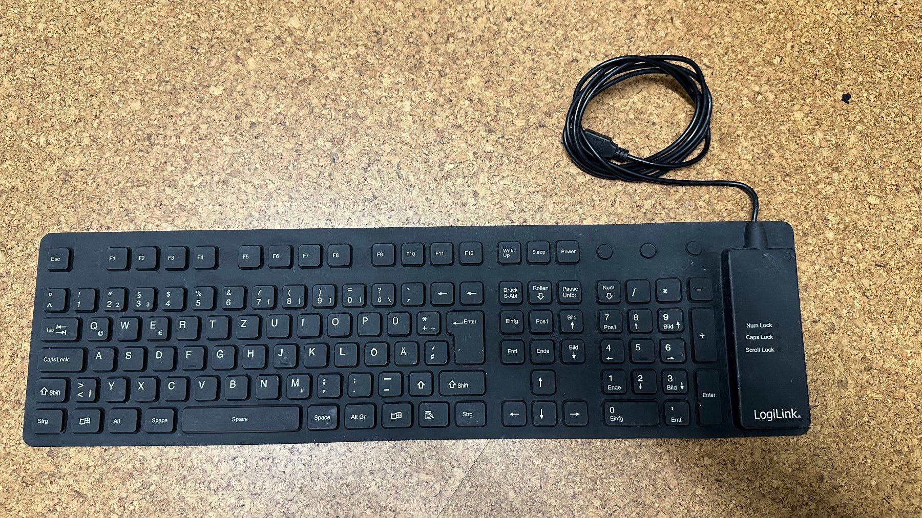 Tastiere: Flexible LogiLink USB-Tastatur, aufrollbar – Usato da Metzerlen venduto da Delmatto