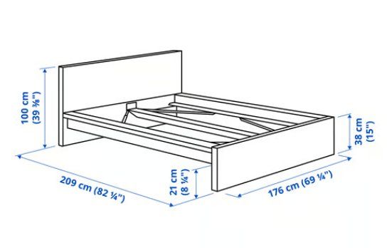 Ikea Betten: Ikea MALM Bettgestell 160 x 200 cm - Eichenfurnier – Gebraucht aus Winterthur von Nour07 2
