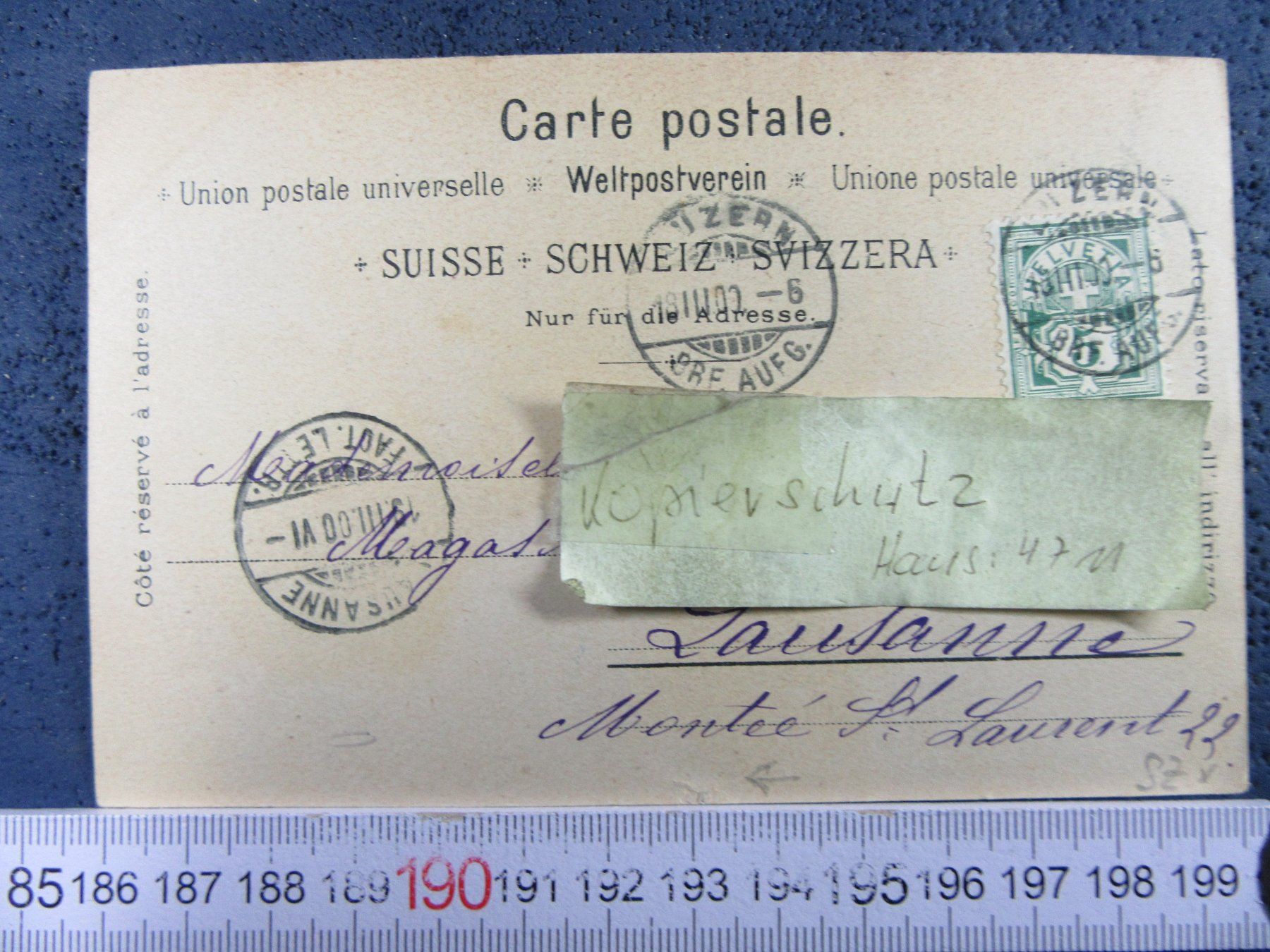 Cartoline postali: GRUSS VOM RIGI 1900 LITHO BUG SZ AK – Usato da Ettingen venduto da Hausi4711 2