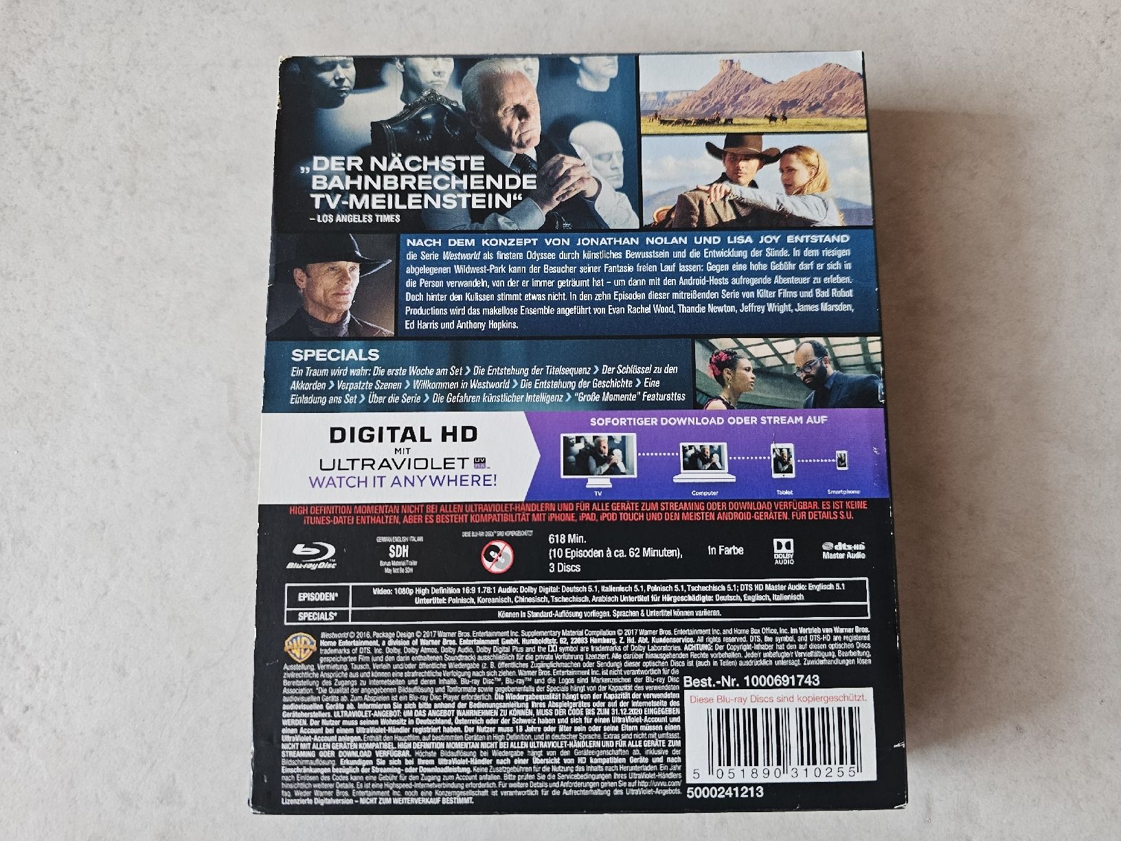 Tutti i DVDs: Westworld  -  Staffel 1  /  Bluray Digipack Edition – Usato da Schneisingen venduto da backstore24 1