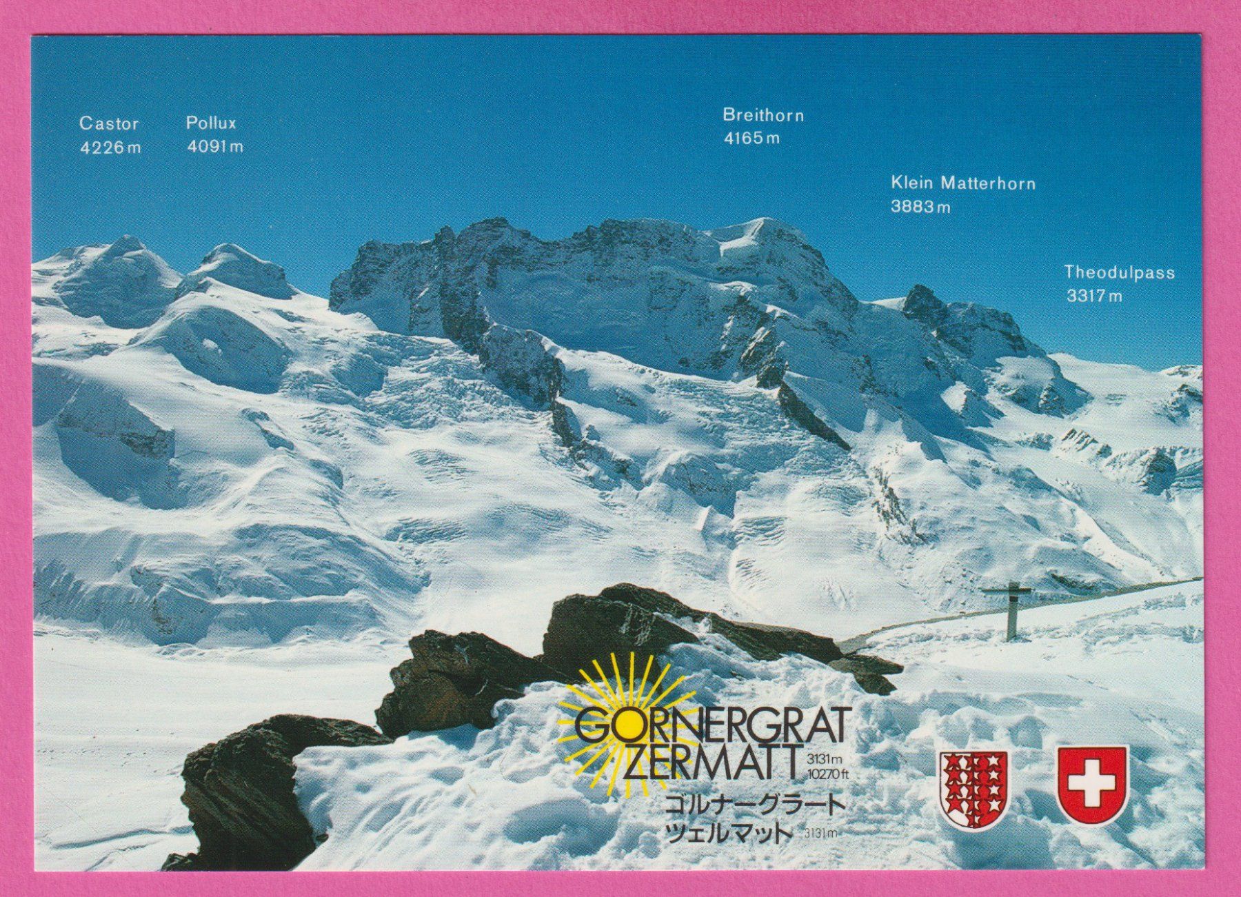 Cartoline postali: Zermatt Gornergrat 3131m – Usato da Einsiedeln venduto da dillie