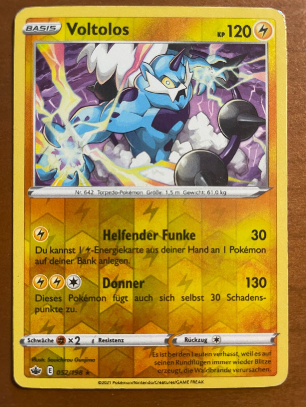 Pokémon Carte collezionabili: Pokemon Voltolos Reverse (Versand gratis) – Nuovo (secondo la descrizione) da Chur venduto da Angerson