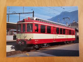 Postkarte Martigny - Châtelard Zahnradtriebwagen BDeh 4/4 5