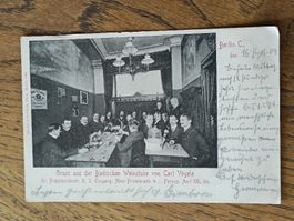 Alte PK / Gruss aus der Badischen Weinstube Carl Vögele 1904