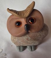 Eule Figur Naturstein Handgemacht und einzigartig 