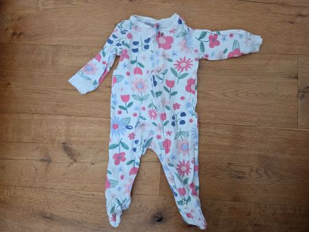 Pyjama, Gr. 68 (6 Monate), Schlafanzug, Blumen, Carters