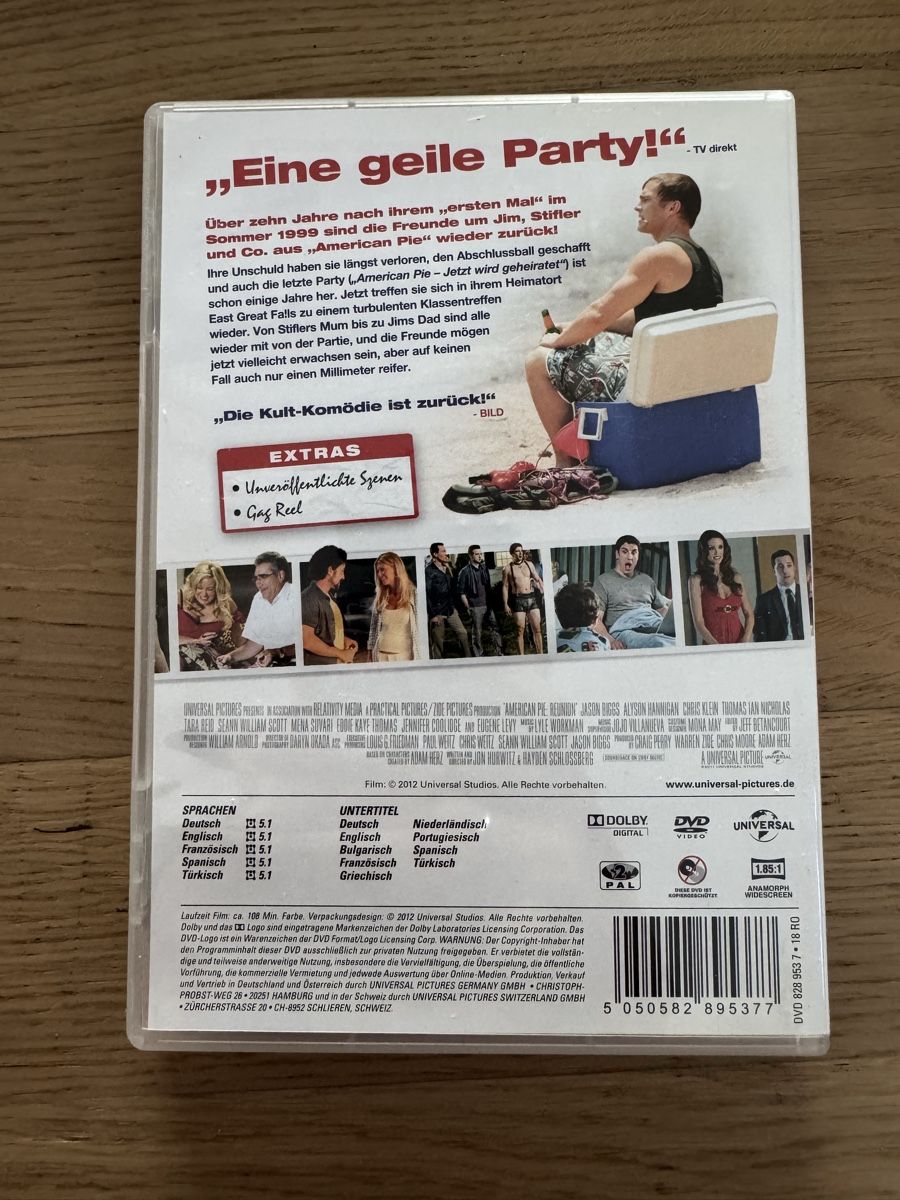 Tutti i DVDs: American Pie DVD – Usato da Glattpark(Opfikon) venduto da laura_studer 1
