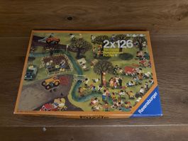 Ravensburger Puzzle, 2x126 Teile, Bauernhof, komplett!