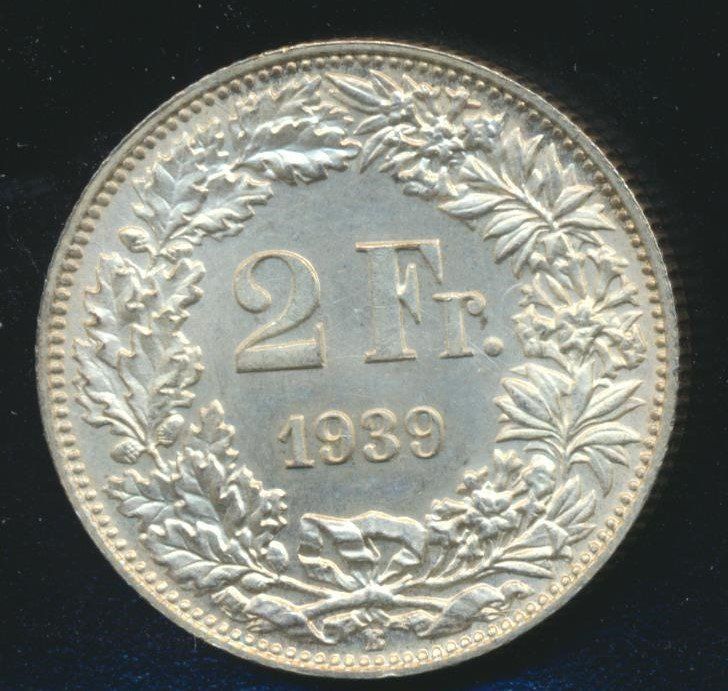 Toutes les monnaies: 2 Fr. 1939 unz – Neuf (Voir description) à Roggwil BE par Stampdealer3