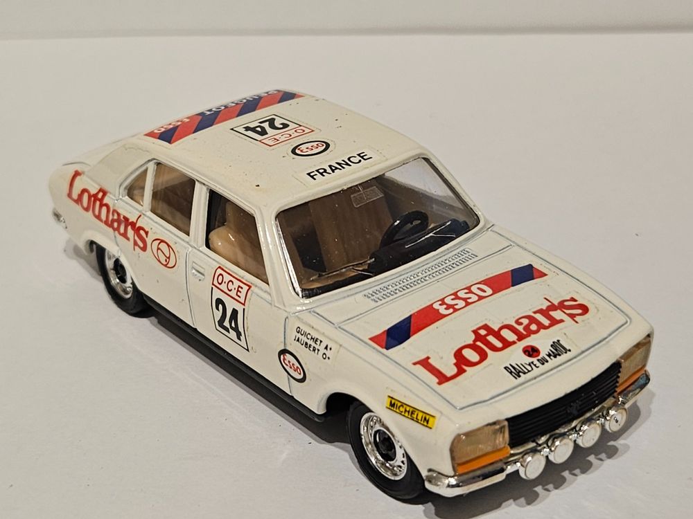 Modèle Réduit Solido GAM 2 Peugeot 504 Rally – Échelle 1:43, Métal, Années 80 – En Bonne Condition