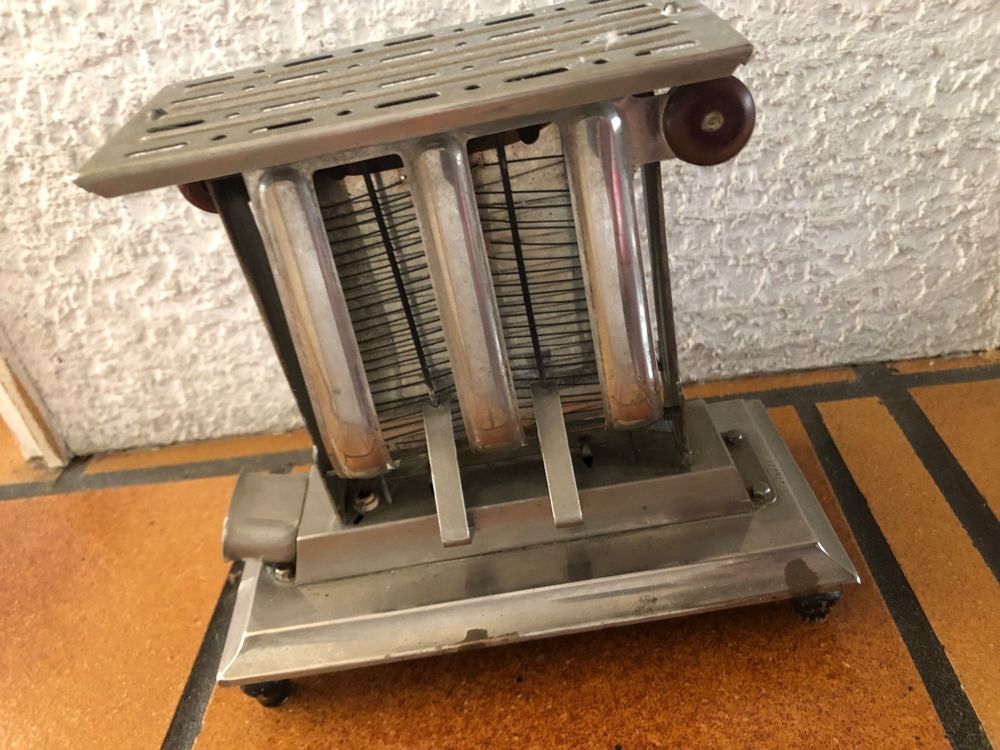 Grille-pain pliable en acier inoxydable pour 4 tranches de pain