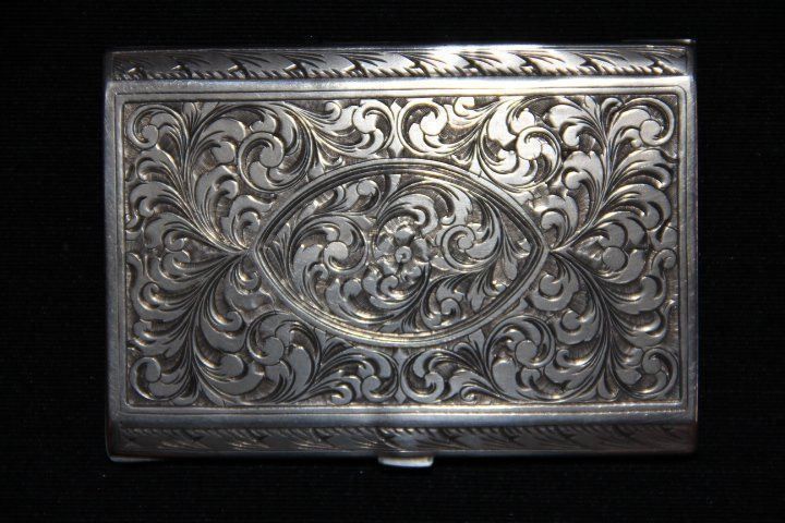 Sigari: Antique etui à cigarettes en argent . – Usato da Praz (Vully) venduto da pikuluka1