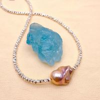 Lila Barock Perle Halskette Echt Collier Perle pourpre Vrai