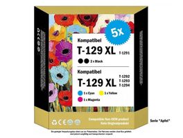 T-1291–T-1294 XL / T-12 E12 Komp.Drucker-Patronen Epson (5x)