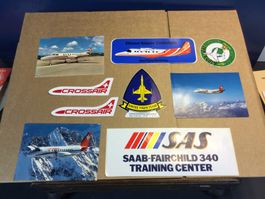 Alte Abziehbilder von Crossair Saab Tigerteam