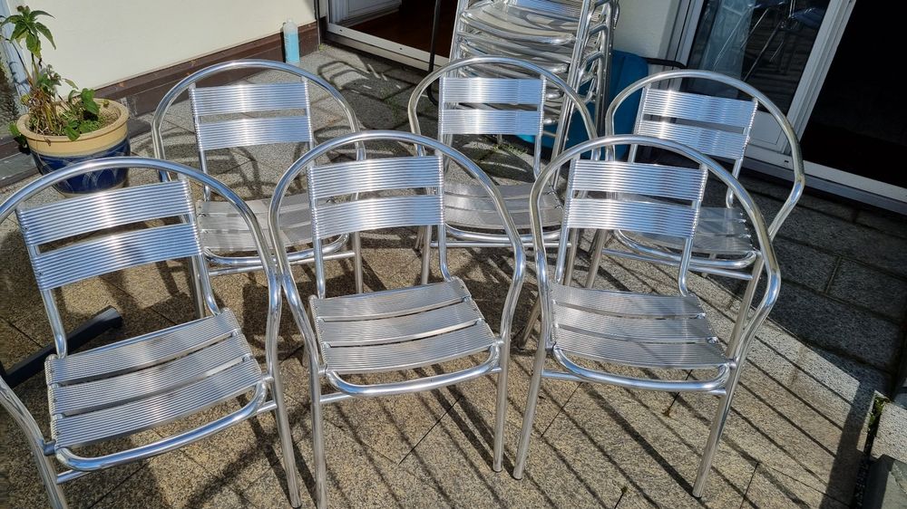 Gartenstuhl Stapelbar 6er Set Gartenstühle Balkonstühle Stapelbar