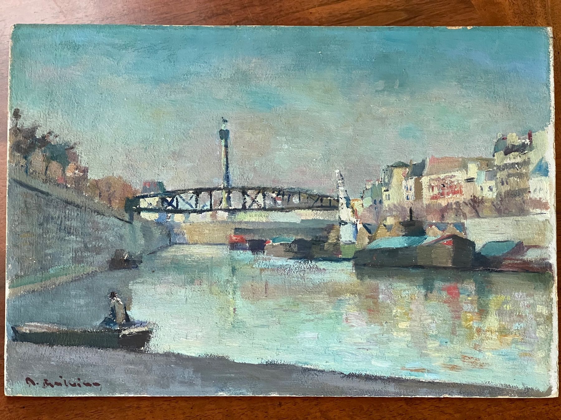 Gemälde: Die SEINE, um 1900/1910 – Gebraucht aus Basel von pmART 1
