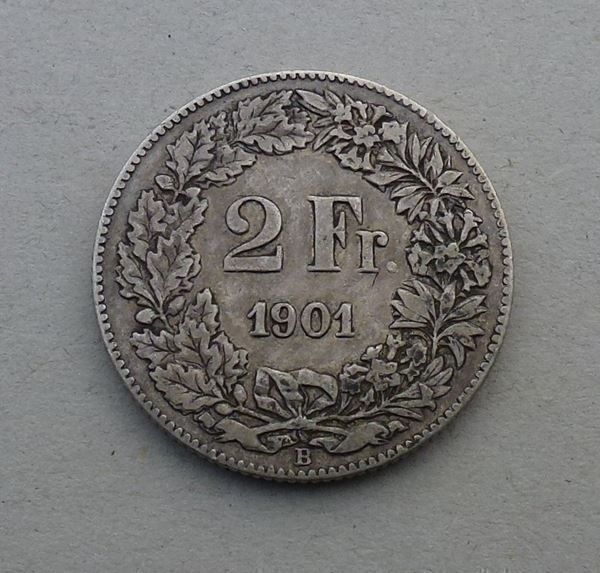 Tutti le monete: ++ 2.- Franken 1901 – Usato da Walkringen venduto da Casablanca777