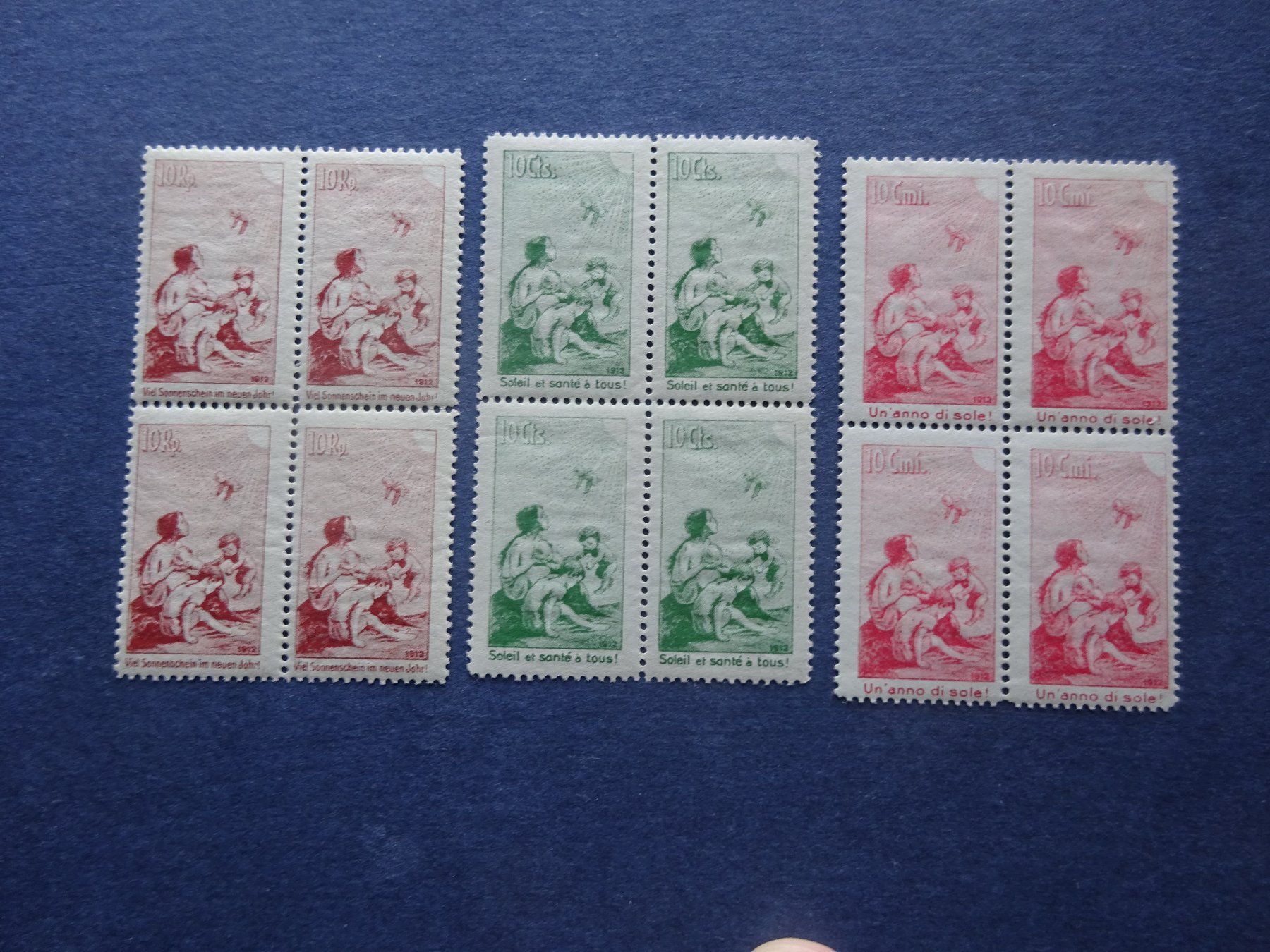 Tutti i francobolli: 1912 Pro Juventute im 4er Block postfrisch** – Usato da Appenzell-Steinegg venduto da adi1975 1