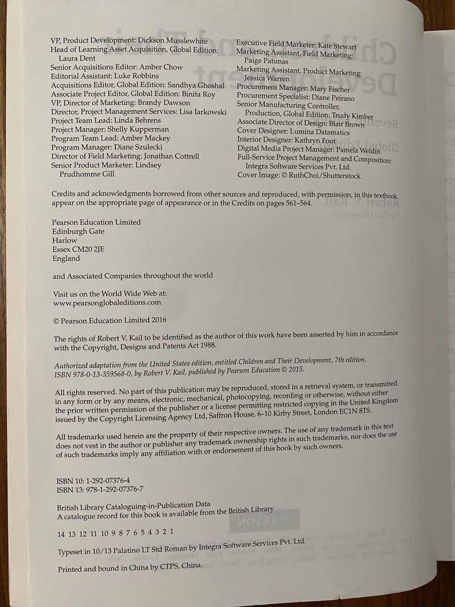 Libri: Children and their Development 7th edition – Nuovo (secondo la descrizione) da Wetzikon ZH venduto da purple_44 2