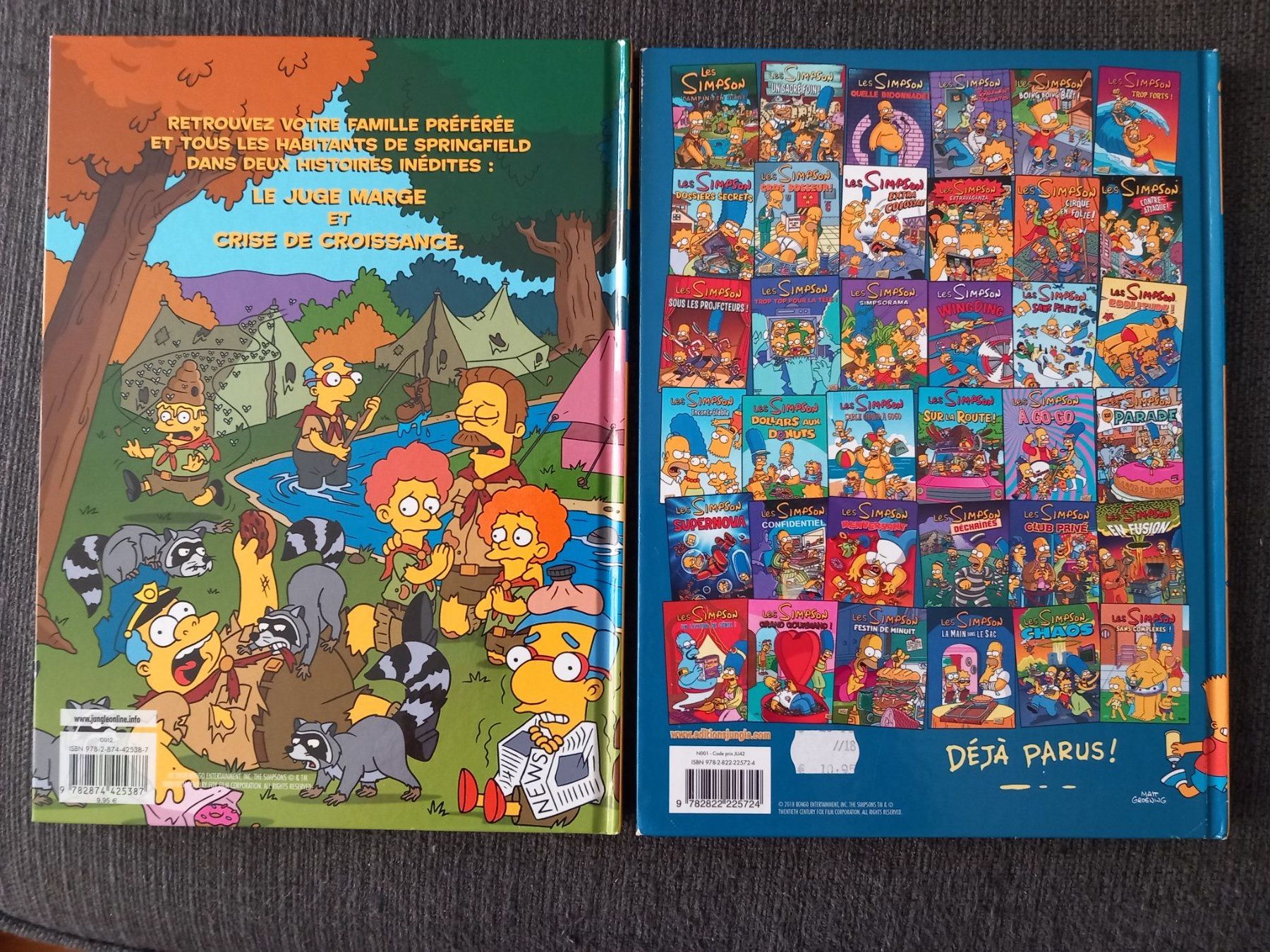 Comics: 2 BD Les Simpson -1. Camping en délire - 37. Ding Dingue – Gebraucht aus Bernex von casimali 1