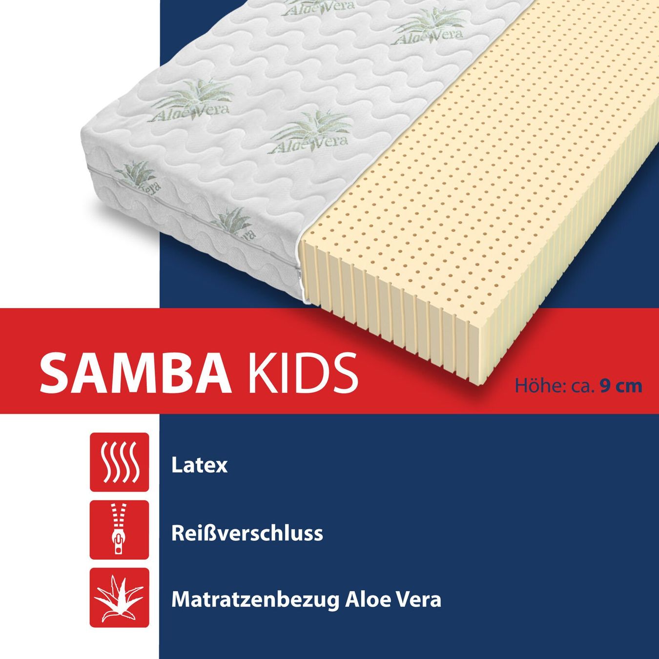 Materassi: Matratze SAMBAKIDS - H2 - 9cm - 60x120 – Nuovo e nell'imballaggio originale da Wallenwil venduto da toesstal-vertrieb 2