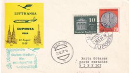 Sonderflug Lufthansa zur LUPOSTA Köln - Wien 1959