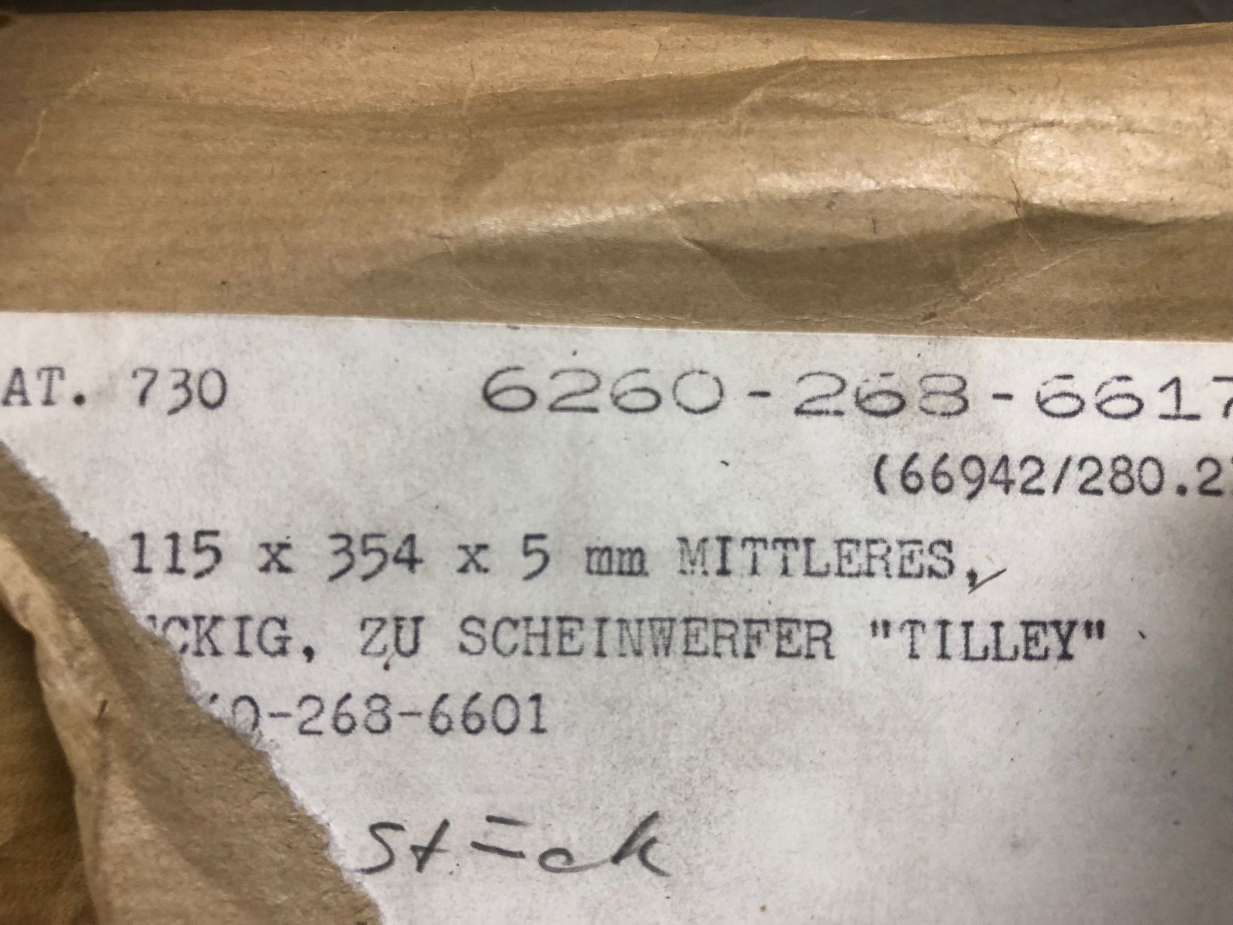 Schweizer Armee Lampade: Schweizer Armee Tilley Zubehör Innenglas Scheinwerfer – Usato da Madiswil venduto da TEMISO 1