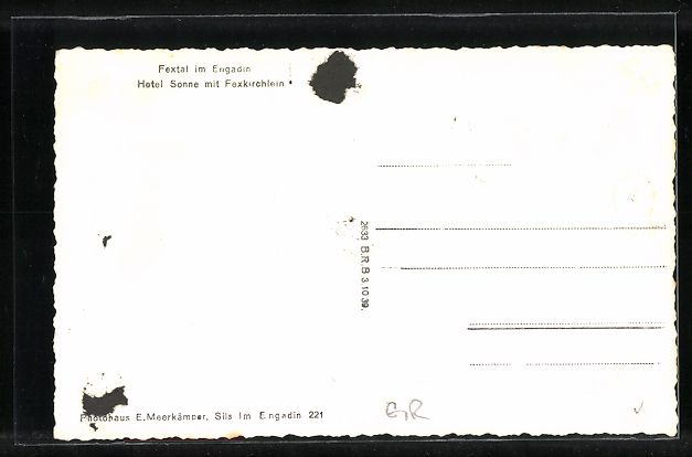 Cartoline postali: Fextal, Hotel Sonne mit Fexkirchlein im  – Usato da Berlin venduto da bartko-reher 1