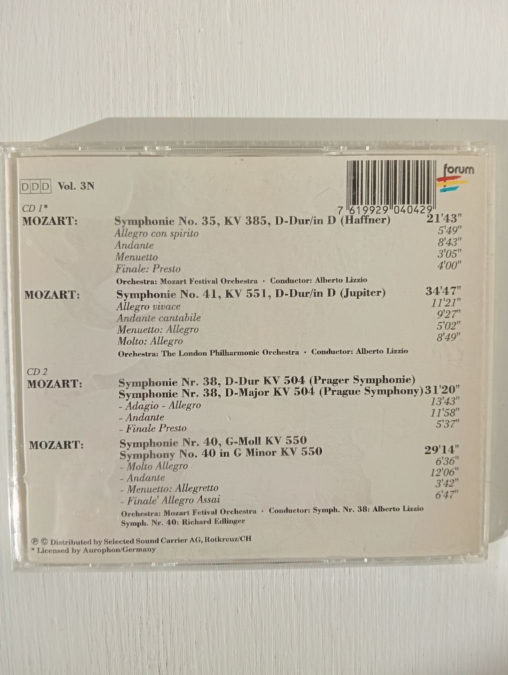 CD: Mozart Die Berühmten Simphomien 2 CD – Usato da Allschwil venduto da Evgeniia78 1