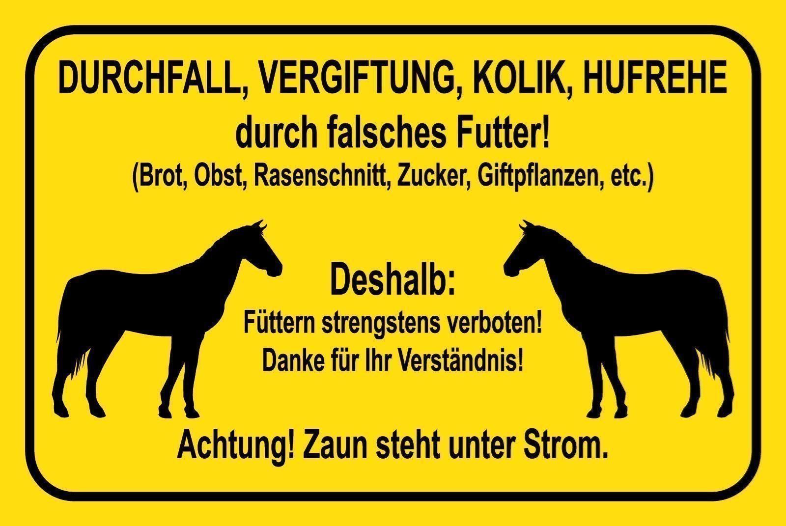 Insegne: Blechschild-PFERDE-FÜTTERN VERBOTEN- – Nuovo e nell'imballaggio originale da Rupperswil venduto da big-one-sale