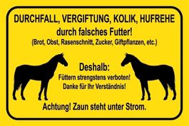 Blechschild-PFERDE-FÜTTERN VERBOTEN-