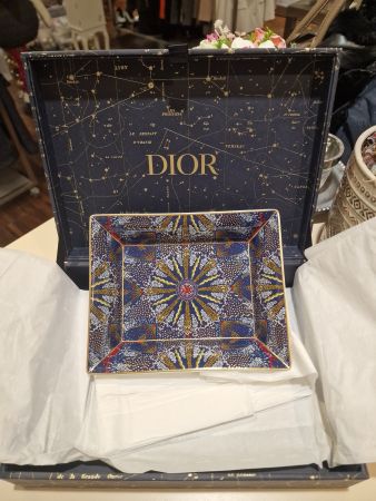 Christian Dior, Teller, Tablett für Leinwand de Jouy Sattel