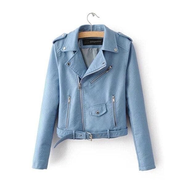 Giacche: Hellblaue Neue Lederjacke in Gr S – Nuovo (secondo la descrizione) da Bassersdorf venduto da Sandy456