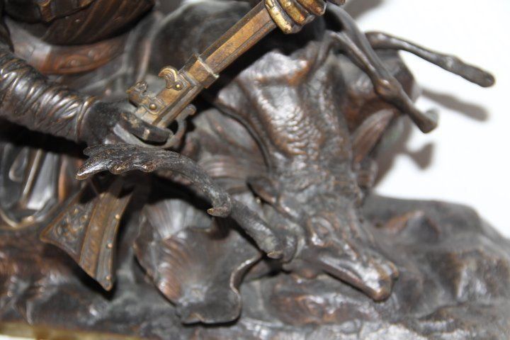 Sculture & Statue: Antique sculpture en bronze signe . – Usato da Praz (Vully) venduto da pikuluka1 4