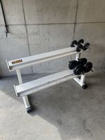 Hantelablage Teca Fitness weiss gebraucht
