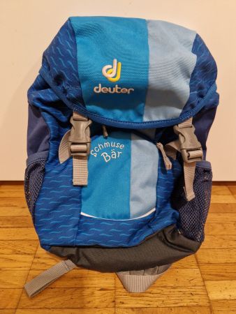 Deuter Kinderrucksack Modell Schmusebär blaue Wellen Grös...