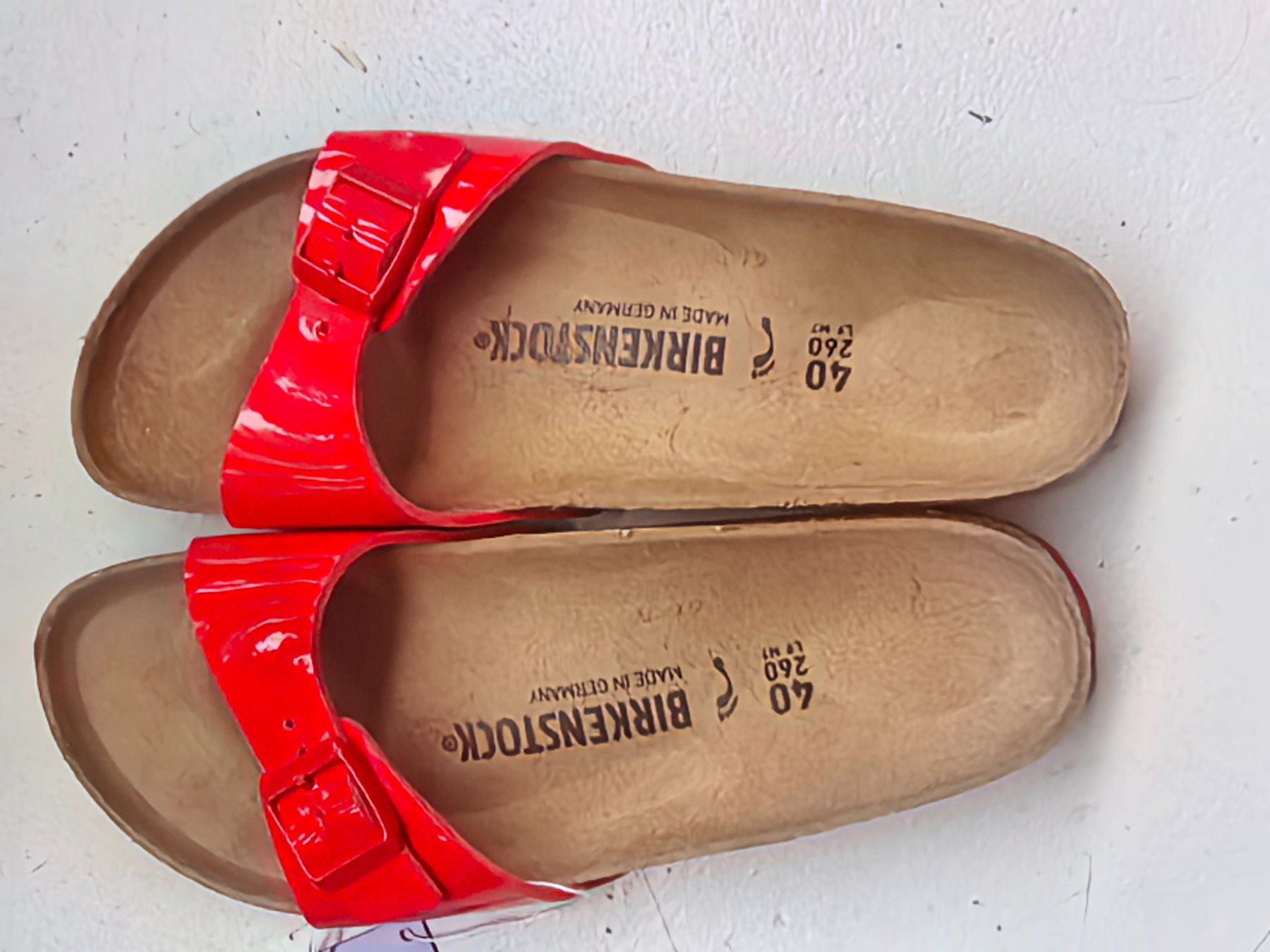 Birkenstock Damenschuhe: Birkenstock Madrid Lack Rot – Neu (gemäss Beschreibung) aus Bad Ragaz von AKahlon 1