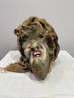 Luzerner Fasnachtsmaske - Waldgeist mit Naturdekor Jutesack